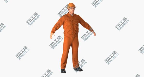 images/goods_img/20210312/Builder Wearing Orange Coveralls Rigged for Cinema 4D 3D/2.jpg